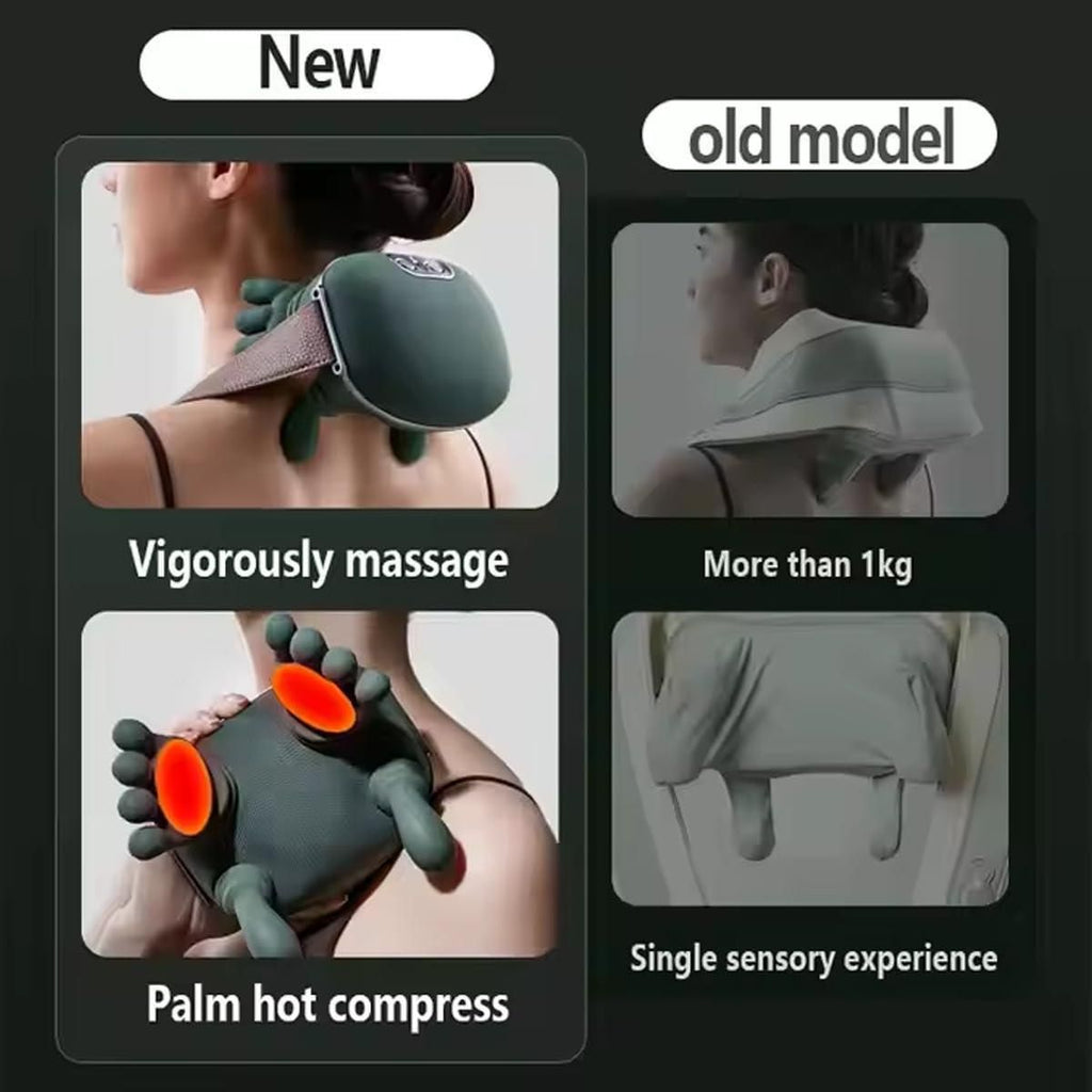 Wireless 4D Neck & Back Massager with Heat Therapy