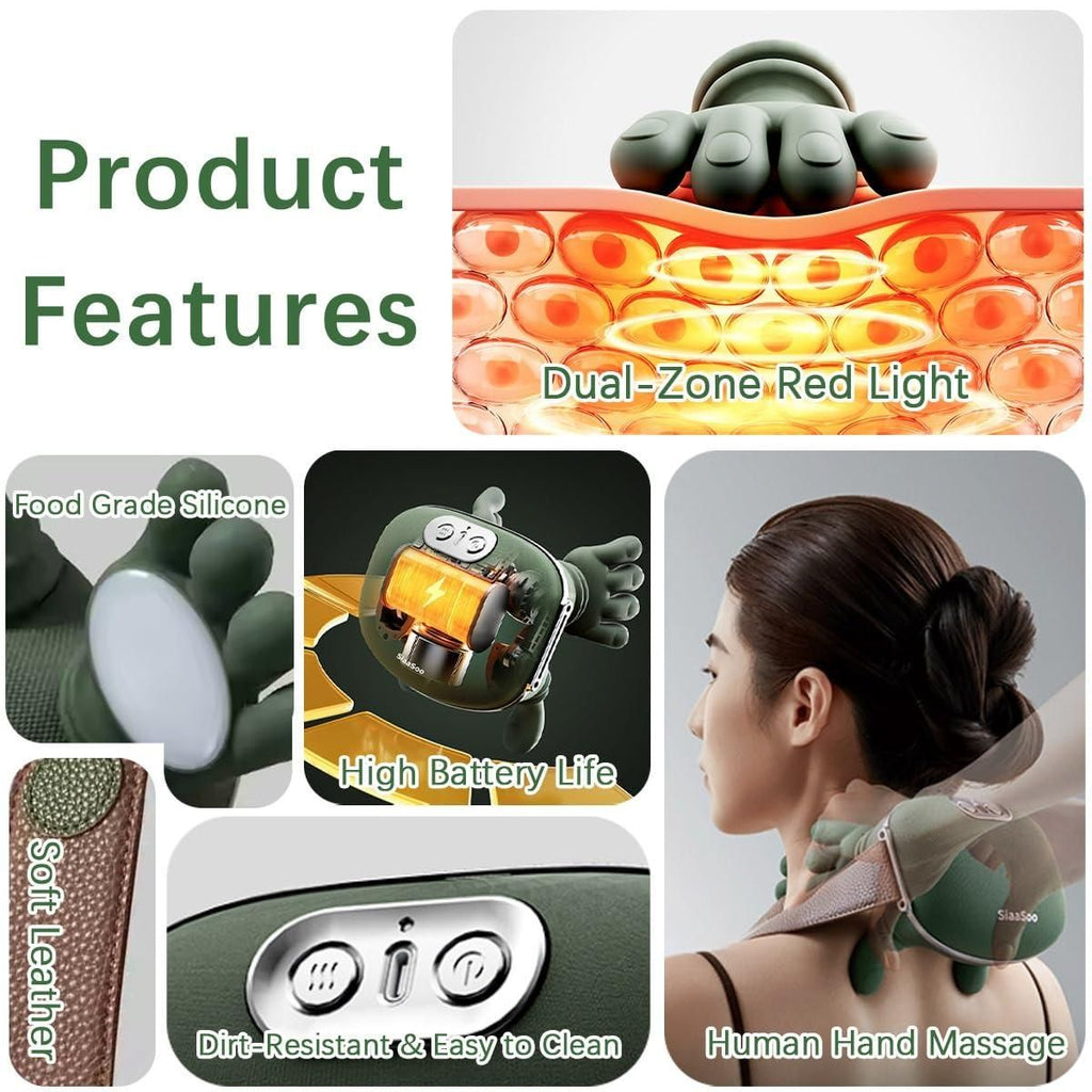 Wireless 4D Neck & Back Massager with Heat Therapy
