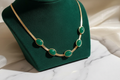 Oval Green Crystal Pendant Necklace